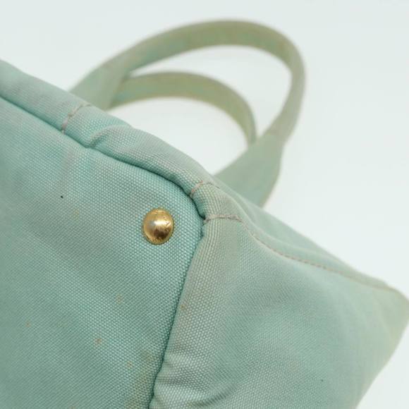 PRADA Canapa GM Hand Bag Canvas Green Auth hk1388 - Picture 13 of 16